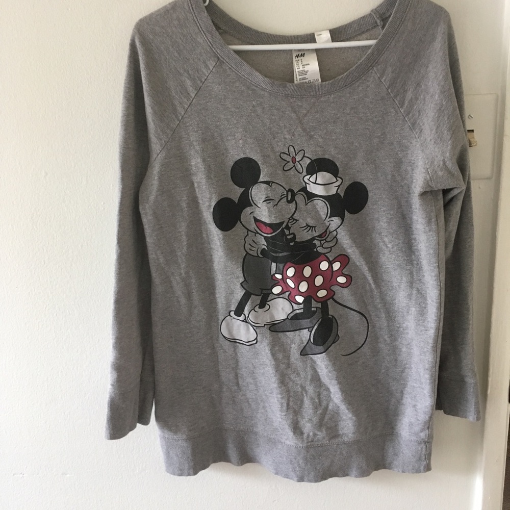 h&m mickey and minnie sweatshirt